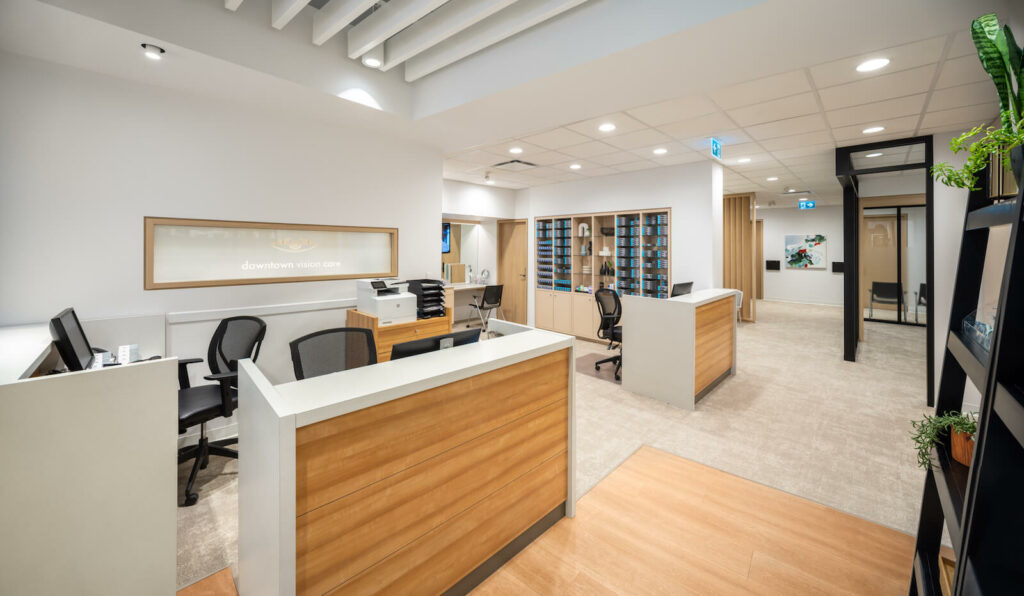 Interior photo of Downtown Vision Care.